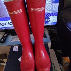 Red Dooney Bourke rain boots
